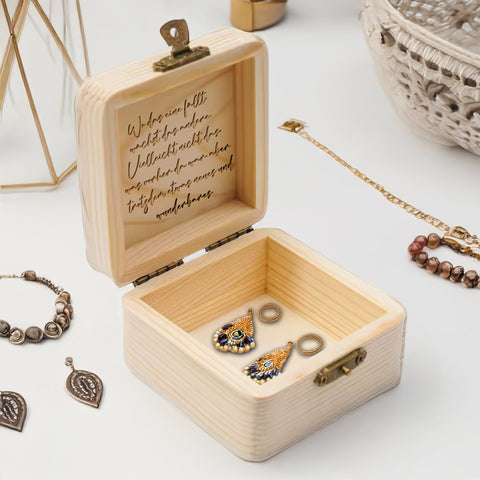 Personalisierte Bambi Holzbox – Schmuckkästchen aus Holz mit Namensgravur