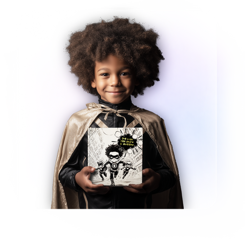 Comic Freundebuch für Kinder – Superhelden Design