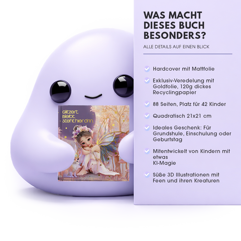 Freundebuch Kinder – Feen & magische Kreaturen | Einschulung Geschenk Mädchen