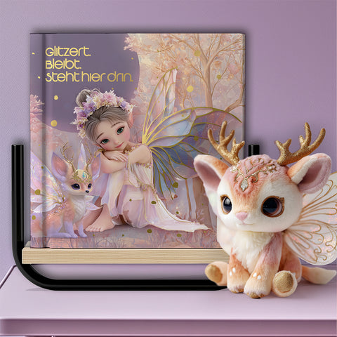 Freundebuch für Kinder – Feen & magische Kreaturen, Hardcover mit Goldfolienprägung