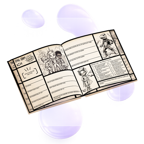 Comic Freundebuch für Kinder – Superhelden Design