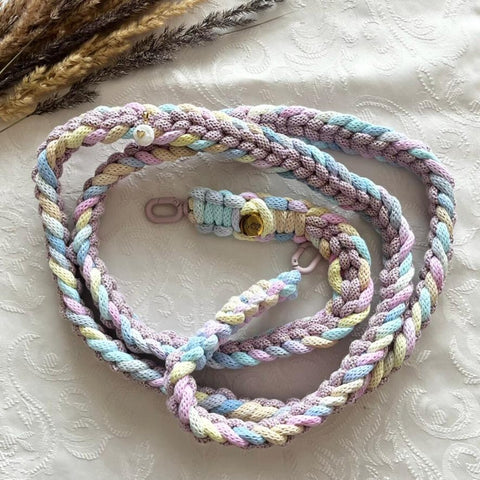 Makramee Handykette Crossbody Boho - Pastell
