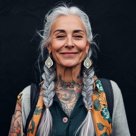 Mandala Dream Ohrringe – Filigran gelaserte Holzohrringe, Boho Schmuck, Mandala Design, leichte Ohrringe, Geschenk für Sie