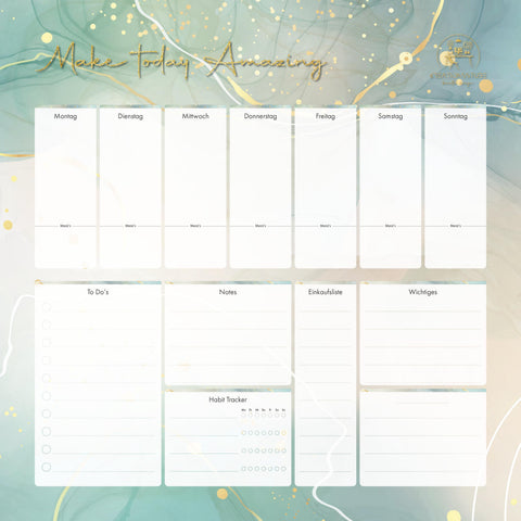 Wiederbeschreibbarer Acryl Familienplaner – Wochenplaner Wand Familie | Abwischbarer Wandkalender Organisation Küche | Personalisiert
