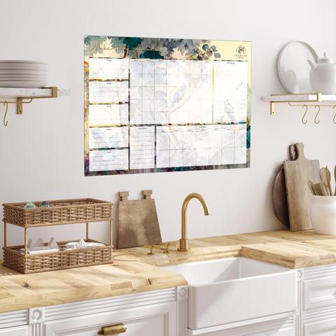 Familienplaner Monat mit Essensplan – Individueller Wandplaner aus Acrylglas | Wiederbeschreibbar & Abwischbar | Perfekt für dein Zuhause