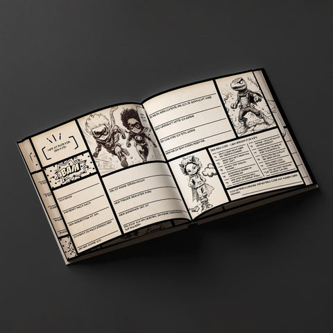 Comic Freundebuch für Kinder – Superhelden Design