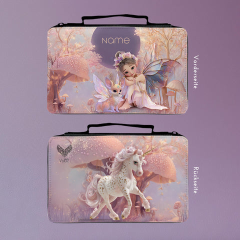 Federmäppchen personalisierbar  37-teiliges Set für Kinder mit Stiften und Zubehör  passend zum Freundebuch Feen & Kreaturen