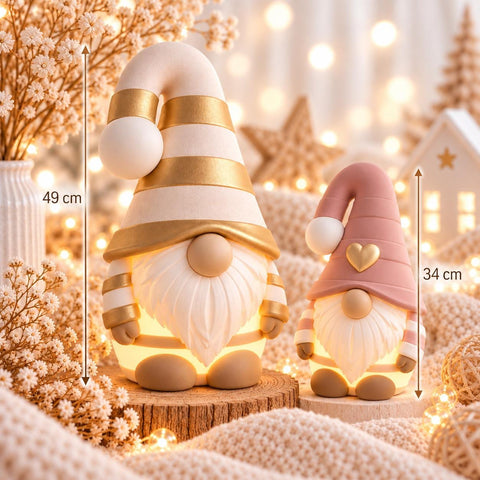 Wichtellampe Norbert mit LED | leuchtender Wichtel XL & XXL | Weihnachtsdeko | Wichtel Lampe | Geschenk Weihnachten