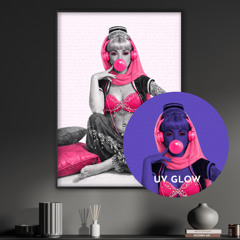 Iconic Neon – Pop Art Poster | inspiriert von Magie & Retro-Glam | echter fluoreszierender Neon Kunstdruck