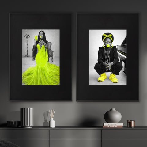 Iconic Neon – Pop Art Poster | inspiriert von Stärke & künstlerischer Identität | echter fluoreszierender Neon Kunstdruck