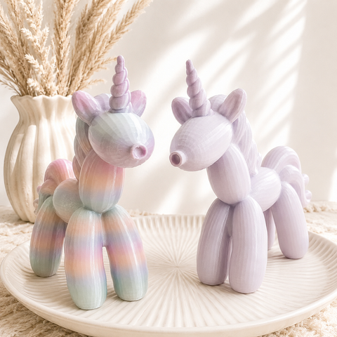 Balloon Einhorn Deko 25x20cm | Magic Unicorn | Pastell Unicorn Figur