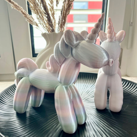 Balloon Einhorn Deko 25x20cm | Magic Unicorn | Pastell Unicorn Figur