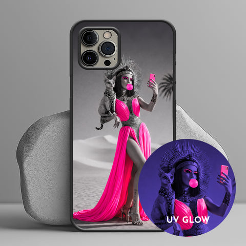 Iconic Neon – Pop Art iPhone Handyhülle | | inspiriert von Jazz & Soul | echter fluoreszierender Neon Kunstdruck