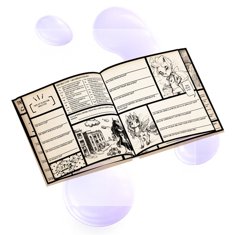 Comic Freundebuch für Kinder – Superhelden Design