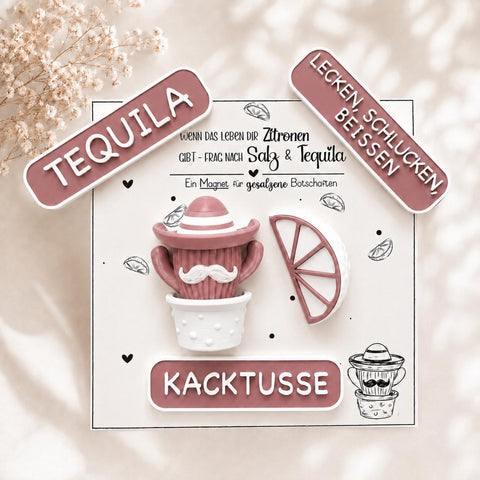 Mr. Nacho Magnet Set – Lustiger Kaktus Magnet mit Sombrero | Farben frei wählbar | Geschenk für Tequila Fans | Kühlschrank Deko