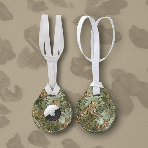 Golden Jungle Leo AirTag Case – Leoparden-Design für Apple AirTag | Schlank, Schutz und  Personalisierbar | Wildes Design | Dschungel Vibes