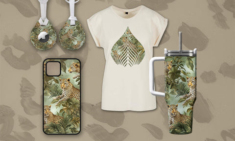 Golden Jungle Leo AirTag Case – Leoparden-Design für Apple AirTag | Schlank, Schutz und  Personalisierbar | Wildes Design | Dschungel Vibes