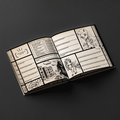 Comic Freundebuch für Kinder – Superhelden Design