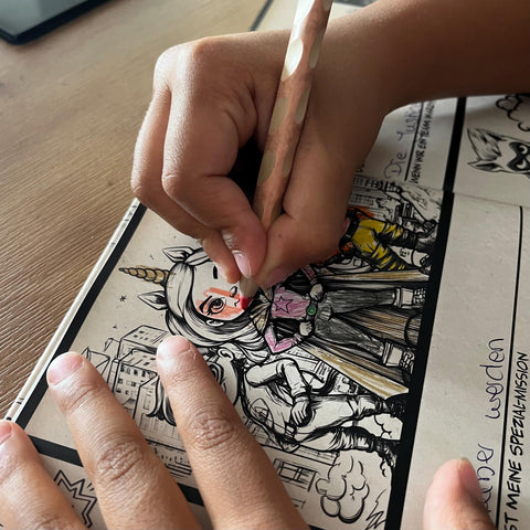 Comic Freundebuch für Kinder – Superhelden Design