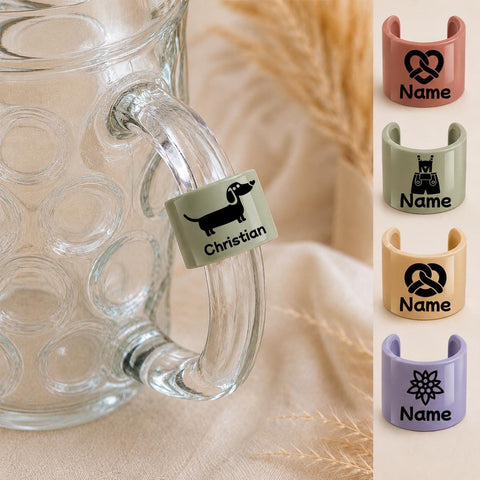 Personalisierter Bierkrug Clip | Maßkrug Namensschild | Oktoberfest Geschenk | Bierkrug Markierung | Wiesn Markerl | Individuell mit Name