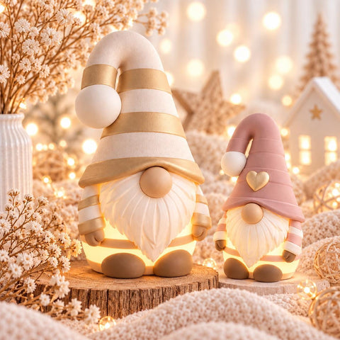 Wichtellampe Norbert mit LED | leuchtender Wichtel XL & XXL | Weihnachtsdeko | Wichtel Lampe | Geschenk Weihnachten
